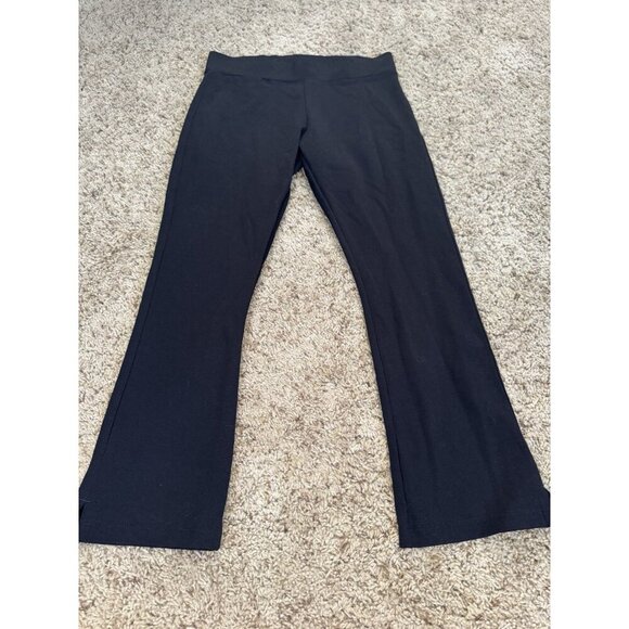 AMERICAN GIANT Black Flared Leggings Pants Pull On Ankle Yoga Casual Sz 4 28x24 - Picture 3 of 10